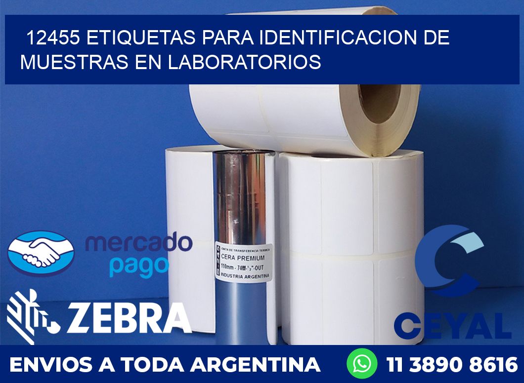 12455 ETIQUETAS PARA IDENTIFICACION DE MUESTRAS EN LABORATORIOS