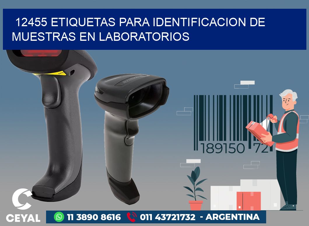 12455 ETIQUETAS PARA IDENTIFICACION DE MUESTRAS EN LABORATORIOS