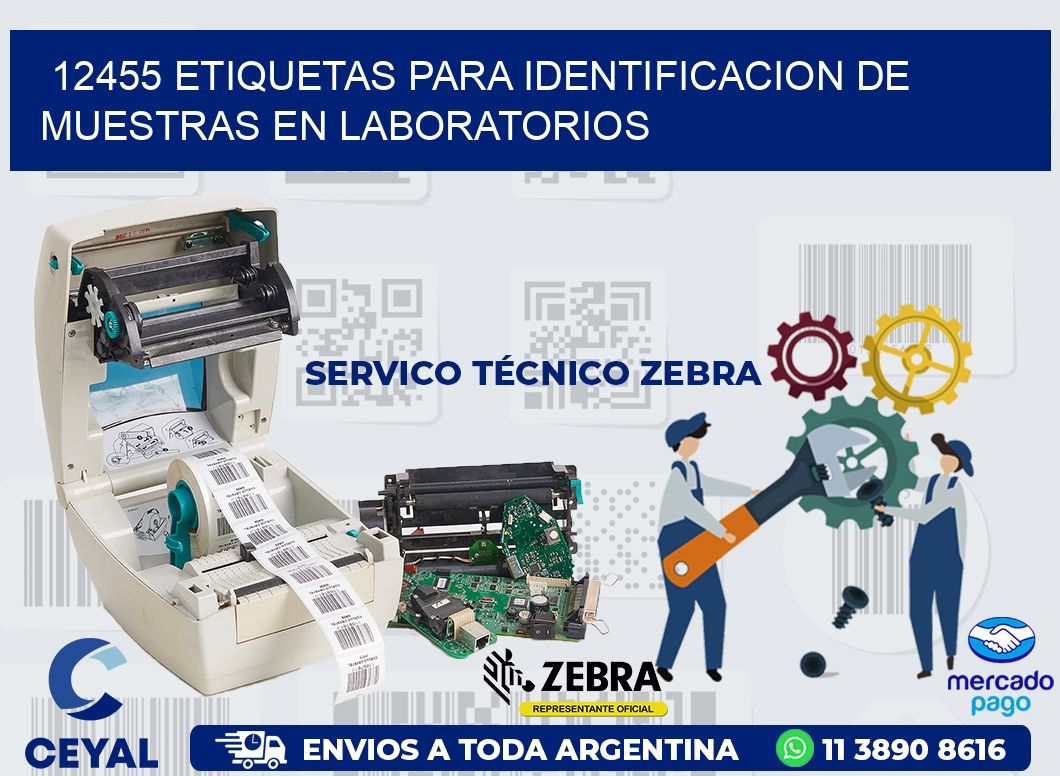 12455 ETIQUETAS PARA IDENTIFICACION DE MUESTRAS EN LABORATORIOS