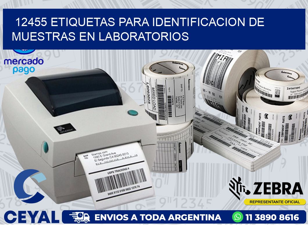 12455 ETIQUETAS PARA IDENTIFICACION DE MUESTRAS EN LABORATORIOS