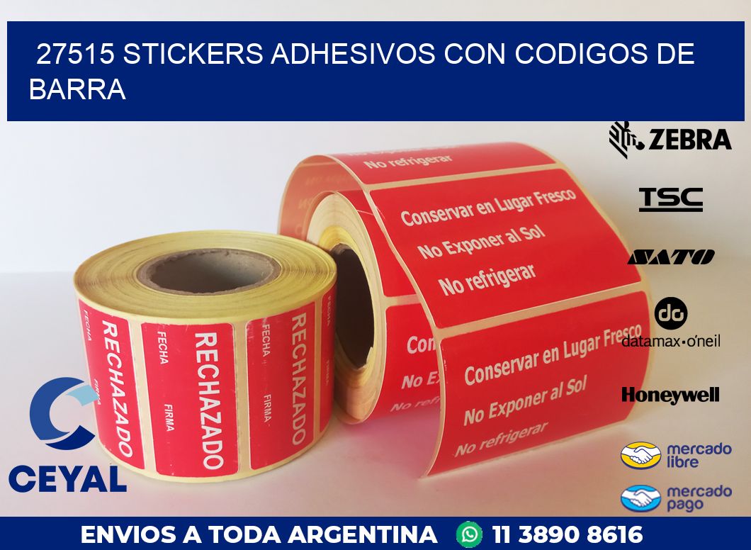 sticker con codigo de barras