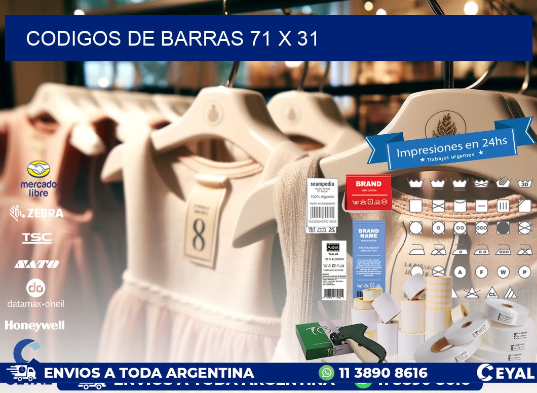 codigos de barras 71 x 31