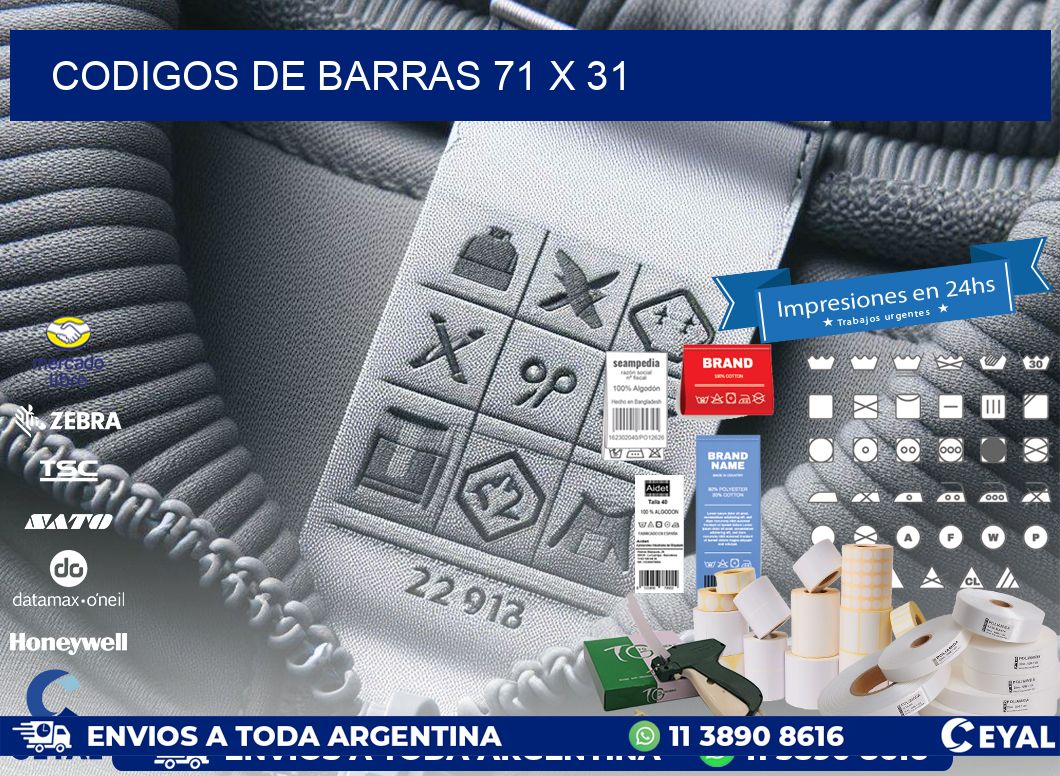 codigos de barras 71 x 31