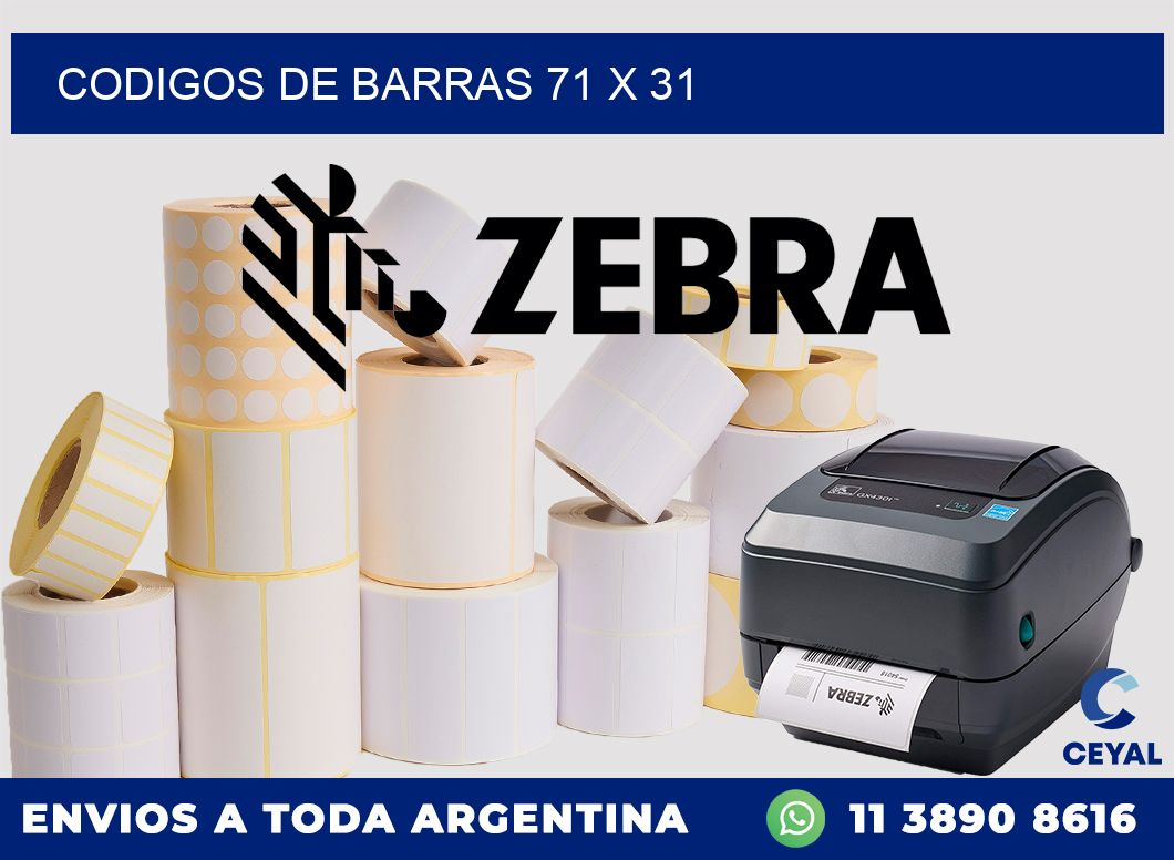 codigos de barras 71 x 31