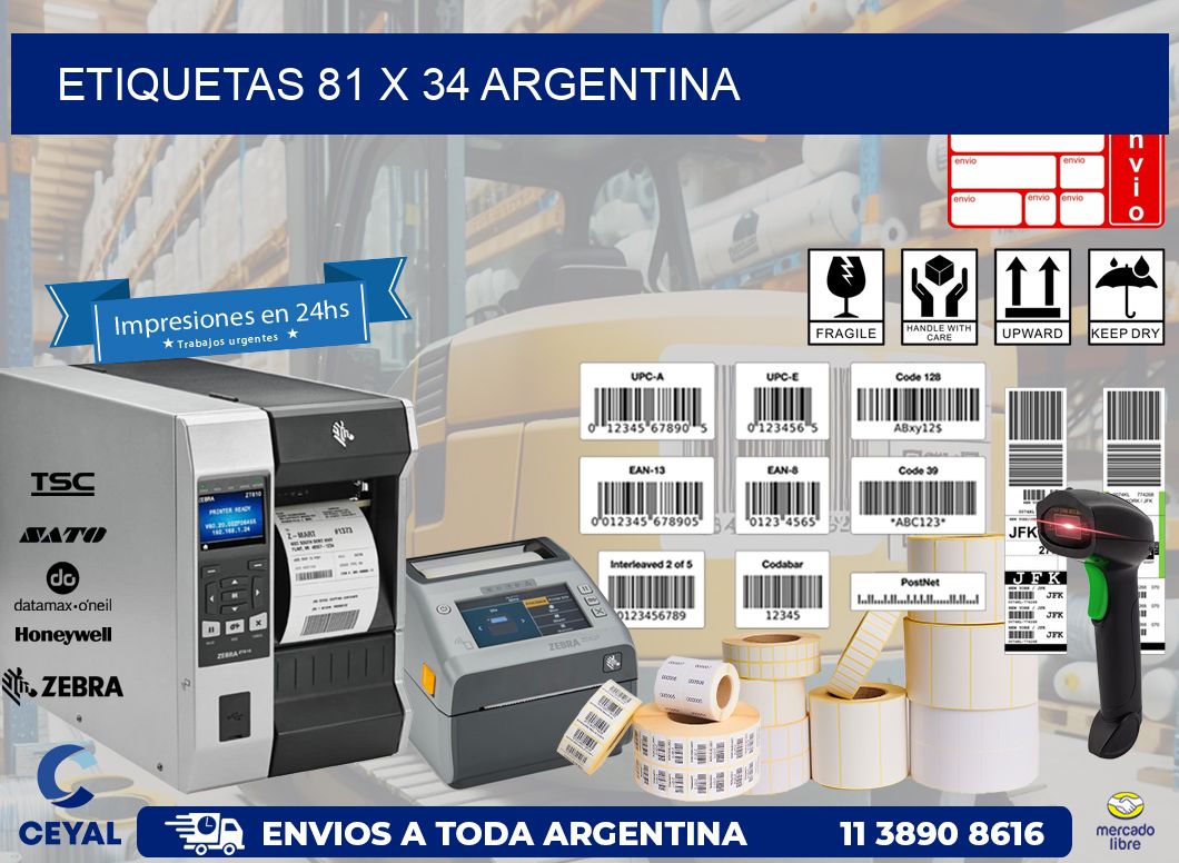 ETIQUETAS 81 x 34 ARGENTINA