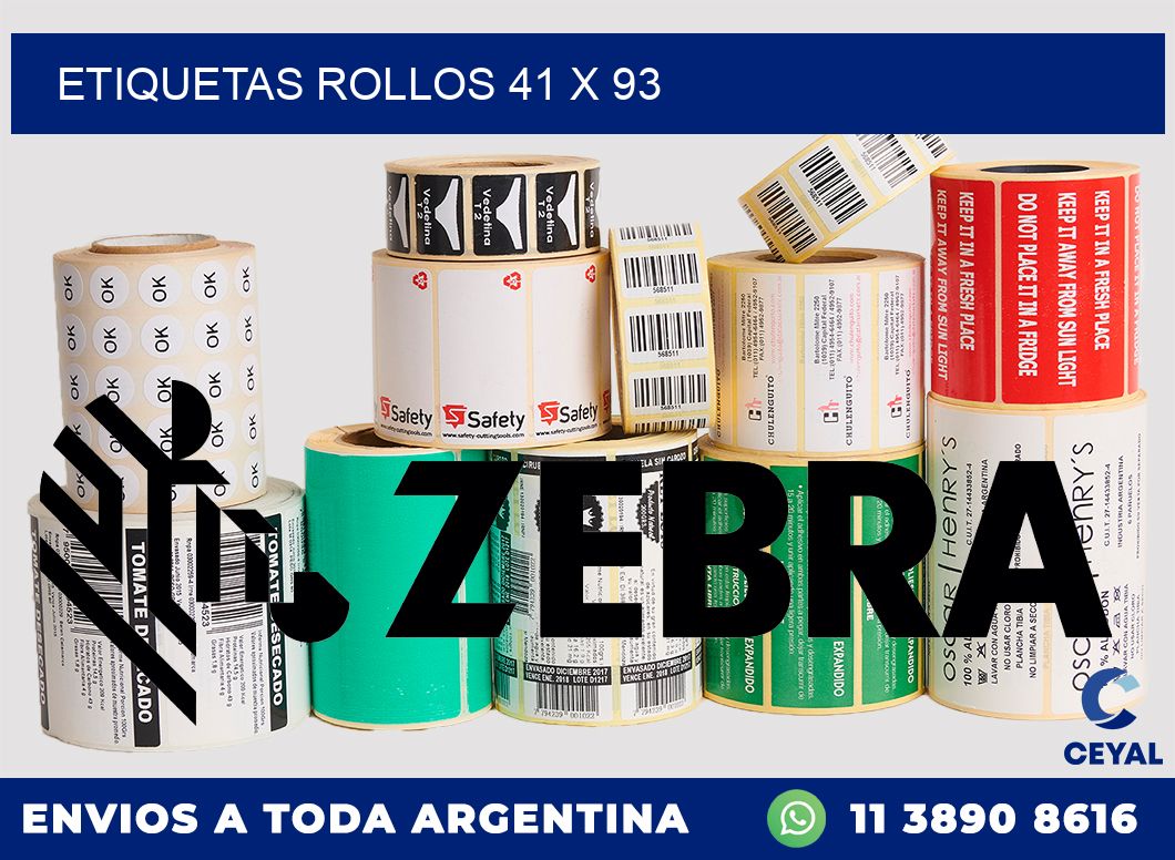 etiquetas rollos 41 x 93