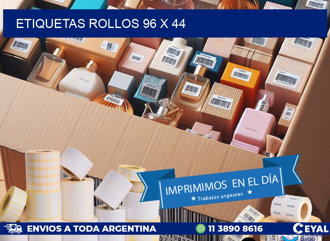 etiquetas rollos 96 x 44