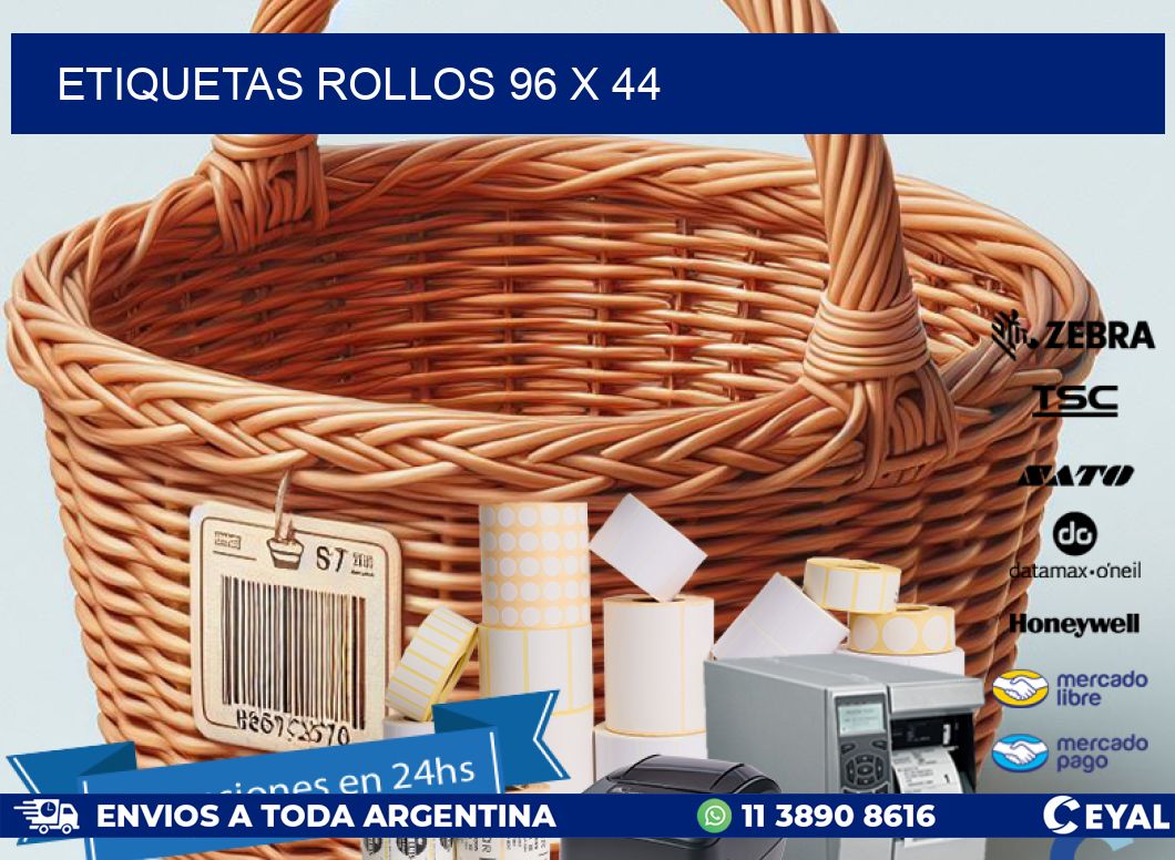 etiquetas rollos 96 x 44