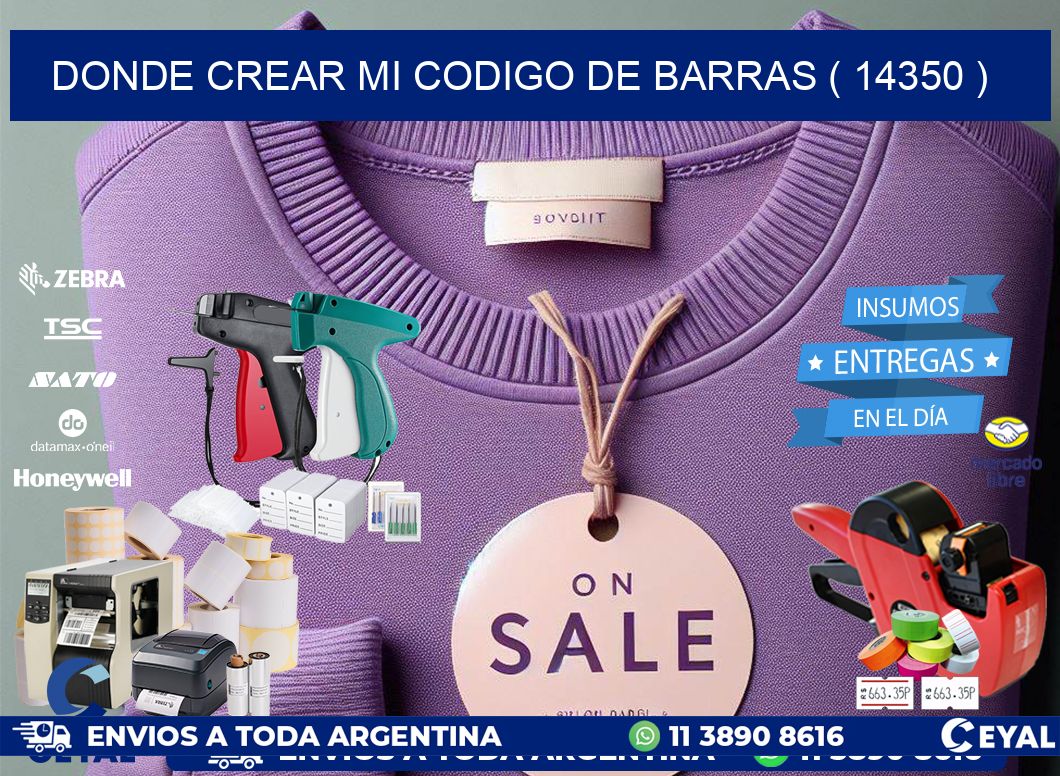 DONDE CREAR MI CODIGO DE BARRAS ( 14350 )