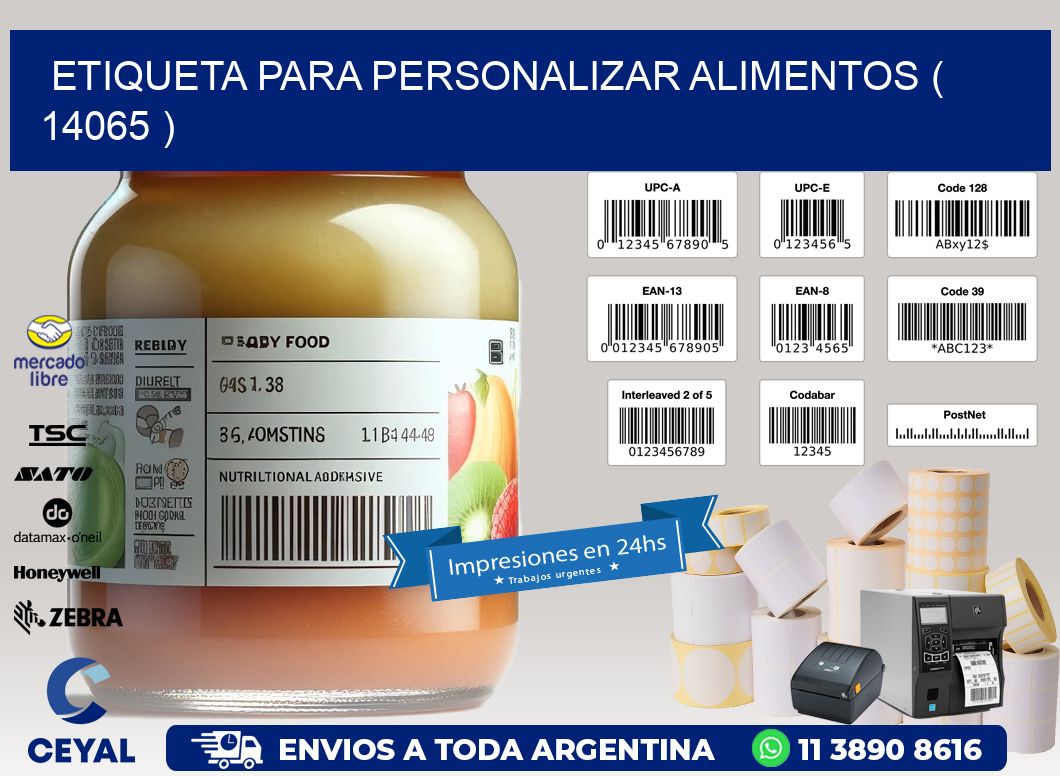 ETIQUETA PARA PERSONALIZAR ALIMENTOS ( 14065 )