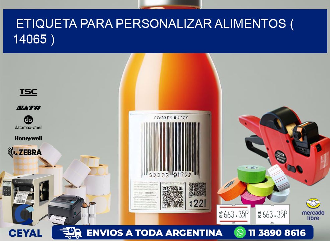 ETIQUETA PARA PERSONALIZAR ALIMENTOS ( 14065 )