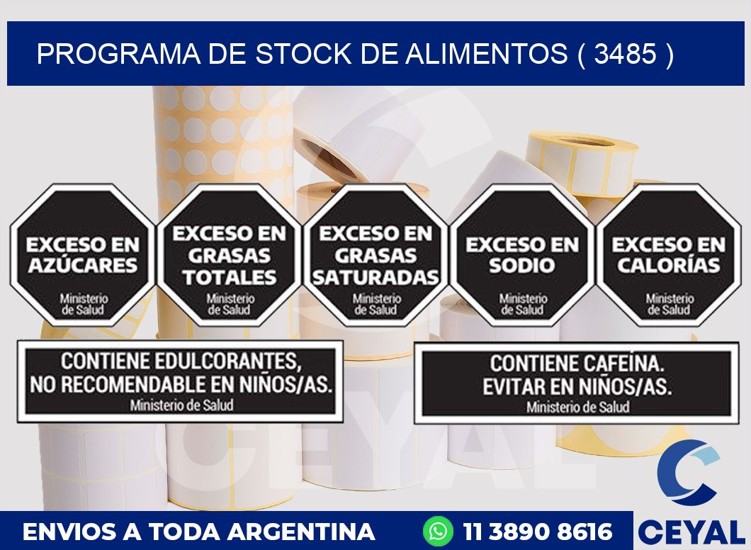 PROGRAMA DE STOCK DE ALIMENTOS ( 3485 )