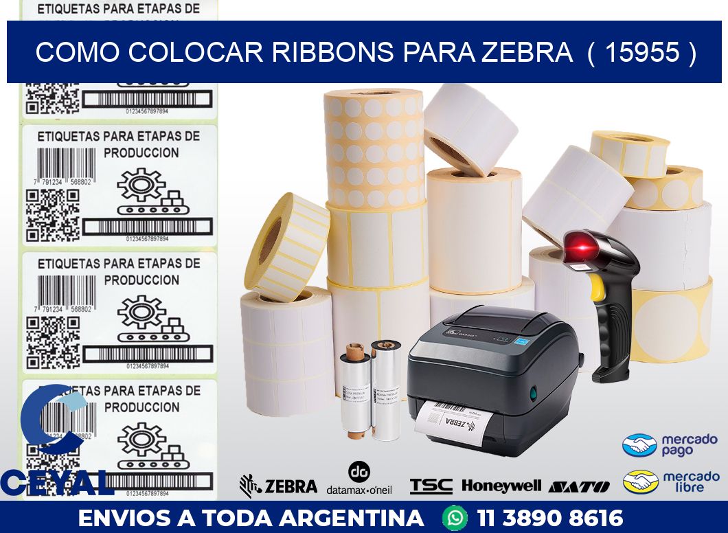 COMO COLOCAR RIBBONS PARA ZEBRA  ( 15955 )