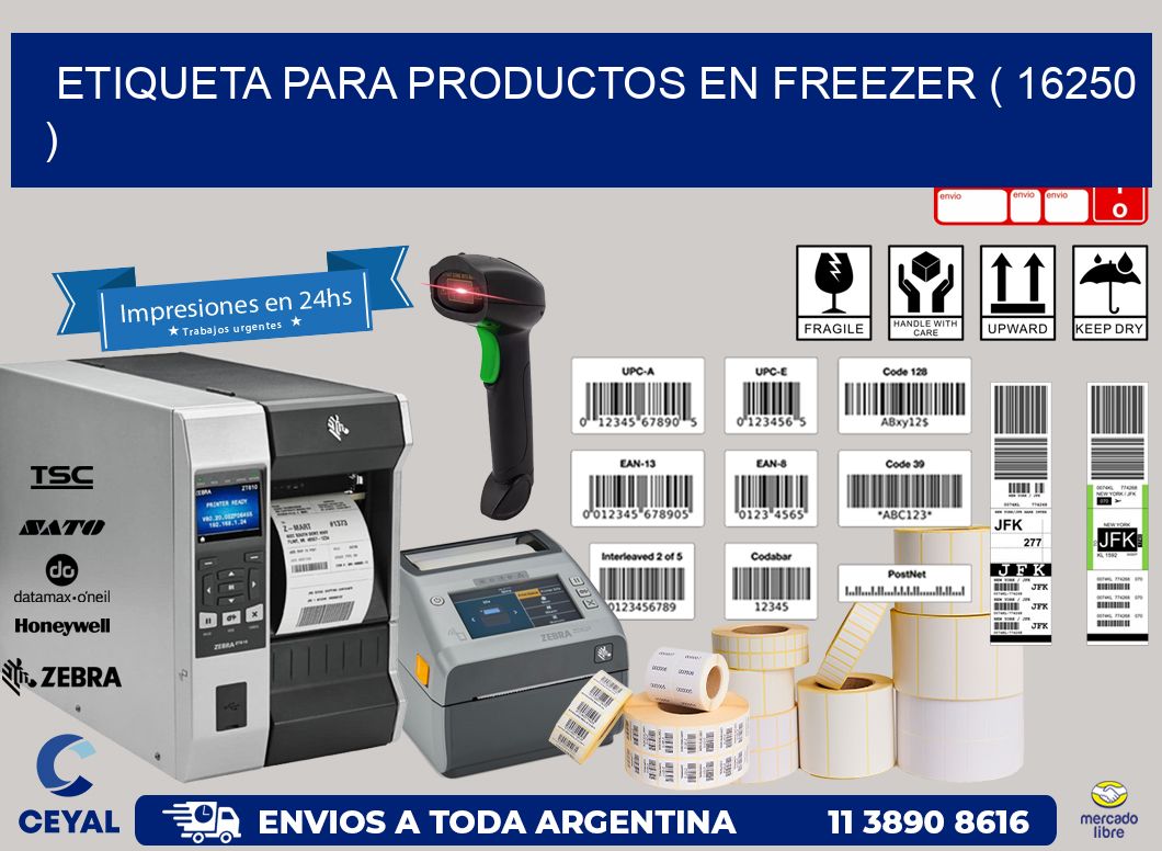 ETIQUETA PARA PRODUCTOS EN FREEZER ( 16250 )