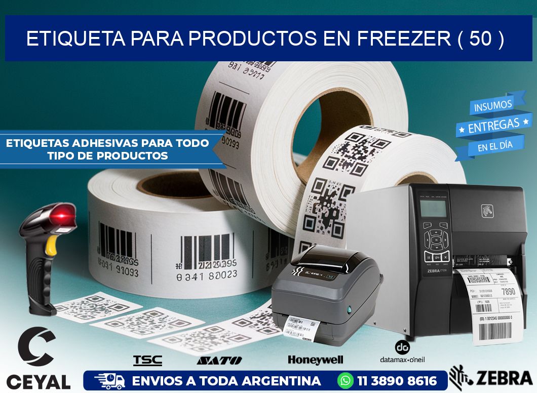 ETIQUETA PARA PRODUCTOS EN FREEZER ( 50 )