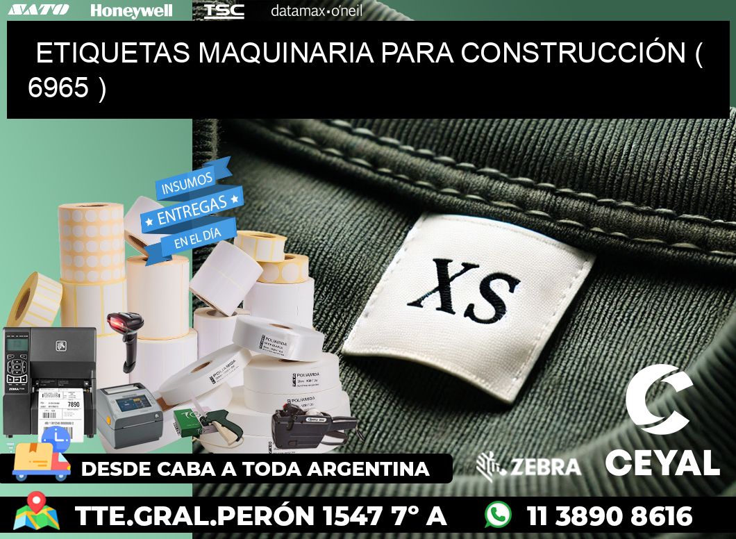 ETIQUETAS MAQUINARIA PARA CONSTRUCCIÓN ( 6965 )