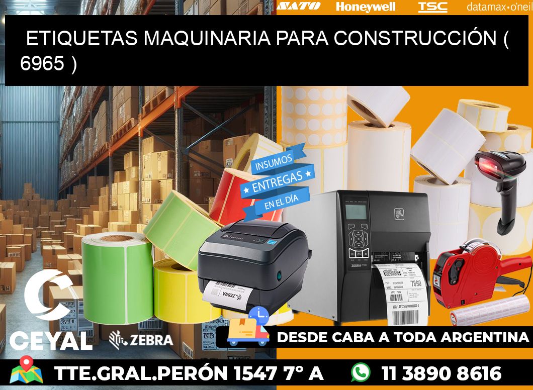 ETIQUETAS MAQUINARIA PARA CONSTRUCCIÓN ( 6965 )