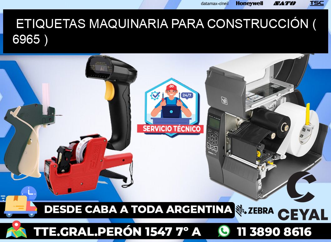 ETIQUETAS MAQUINARIA PARA CONSTRUCCIÓN ( 6965 )