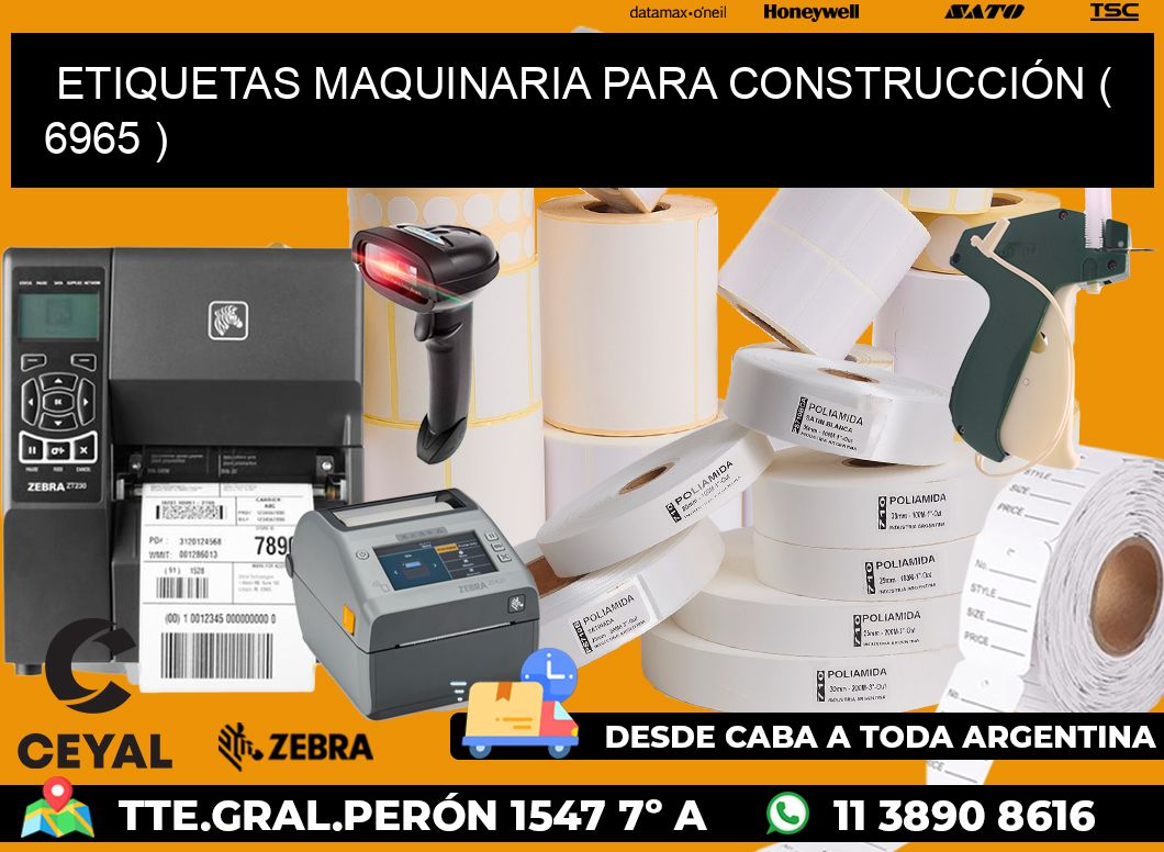 ETIQUETAS MAQUINARIA PARA CONSTRUCCIÓN ( 6965 )