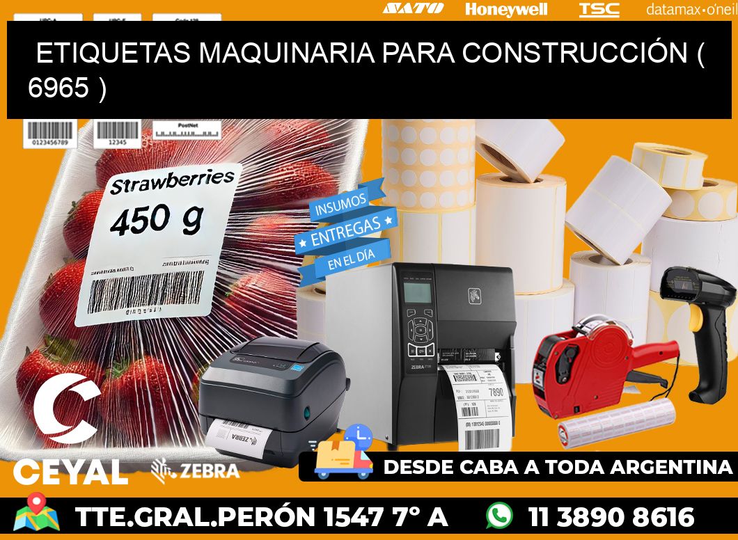 ETIQUETAS MAQUINARIA PARA CONSTRUCCIÓN ( 6965 )