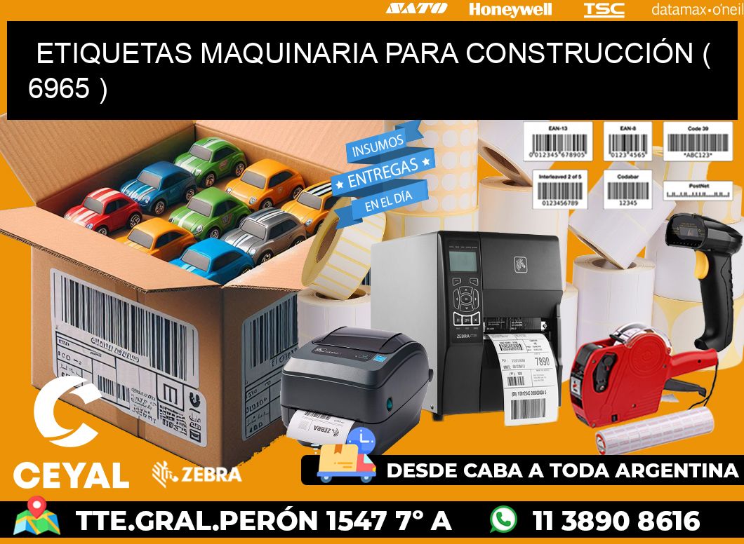 ETIQUETAS MAQUINARIA PARA CONSTRUCCIÓN ( 6965 )