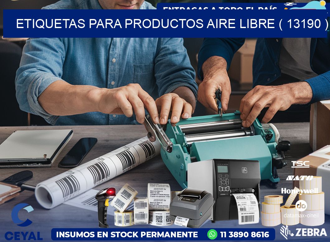 ETIQUETAS PARA PRODUCTOS AIRE LIBRE ( 13190 )