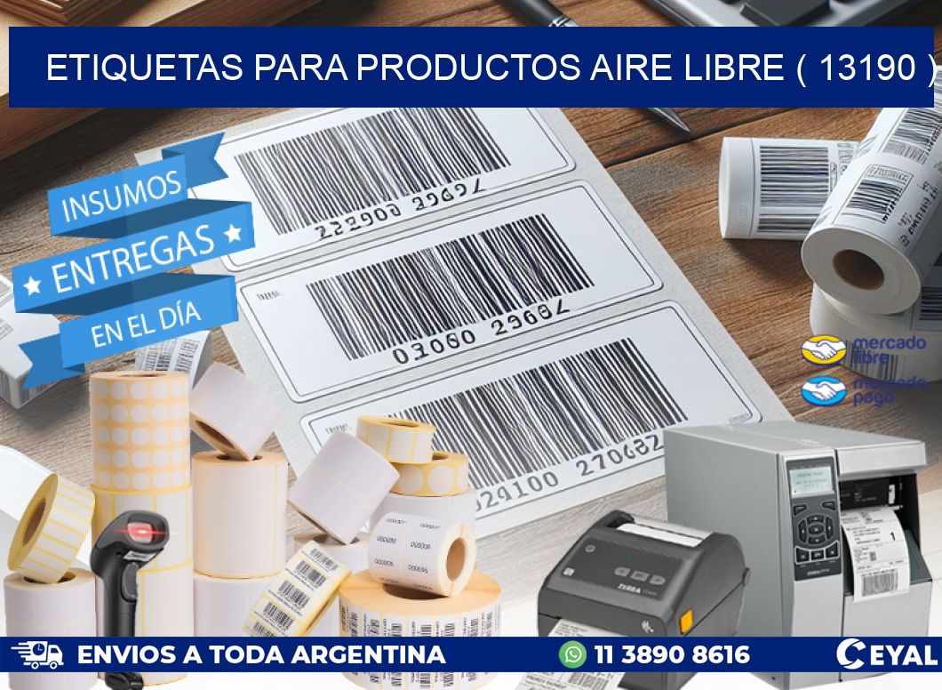 ETIQUETAS PARA PRODUCTOS AIRE LIBRE ( 13190 )