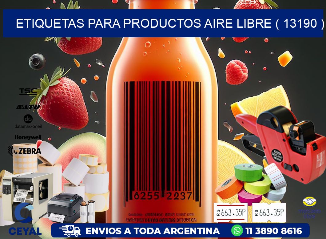 ETIQUETAS PARA PRODUCTOS AIRE LIBRE ( 13190 )