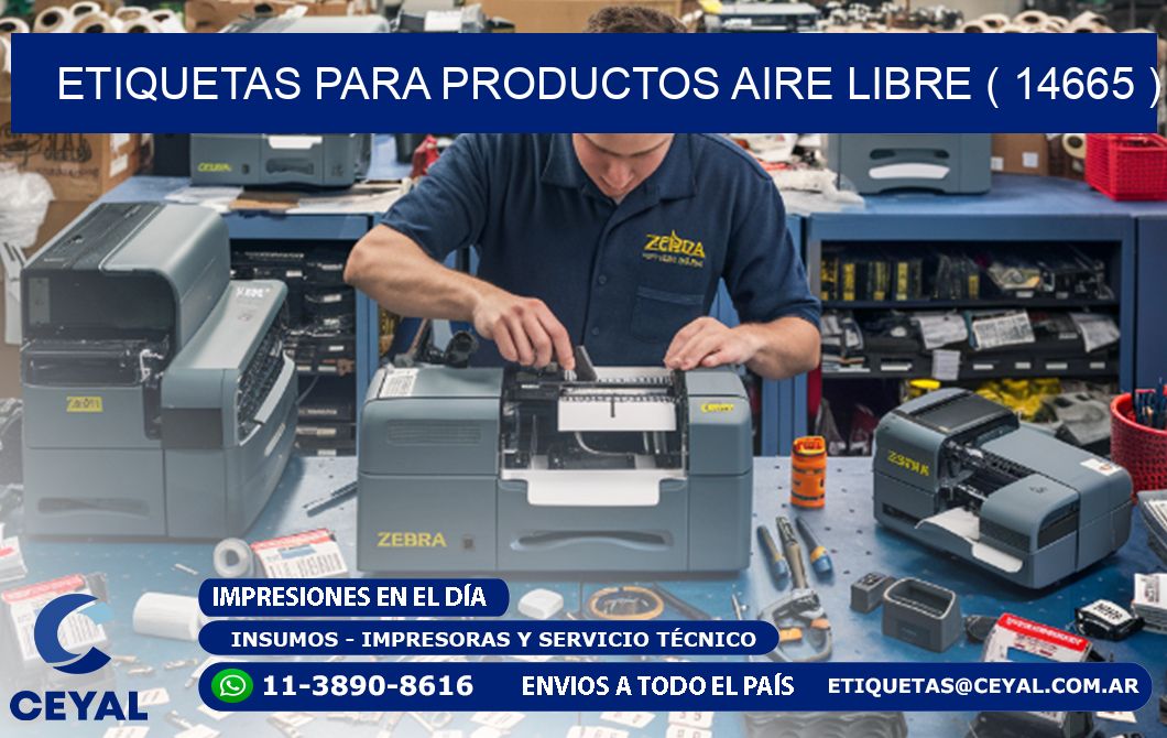 ETIQUETAS PARA PRODUCTOS AIRE LIBRE ( 14665 )