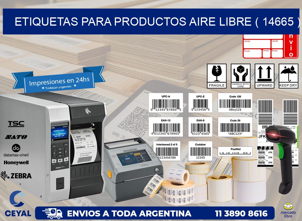 ETIQUETAS PARA PRODUCTOS AIRE LIBRE ( 14665 )