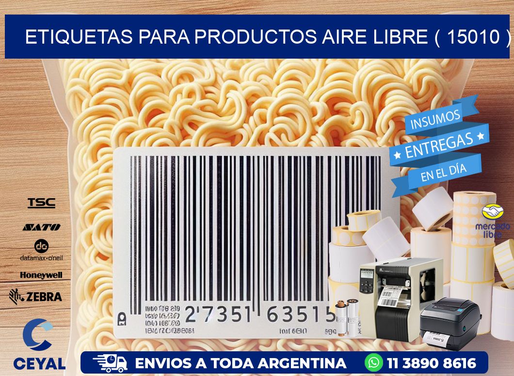 ETIQUETAS PARA PRODUCTOS AIRE LIBRE ( 15010 )