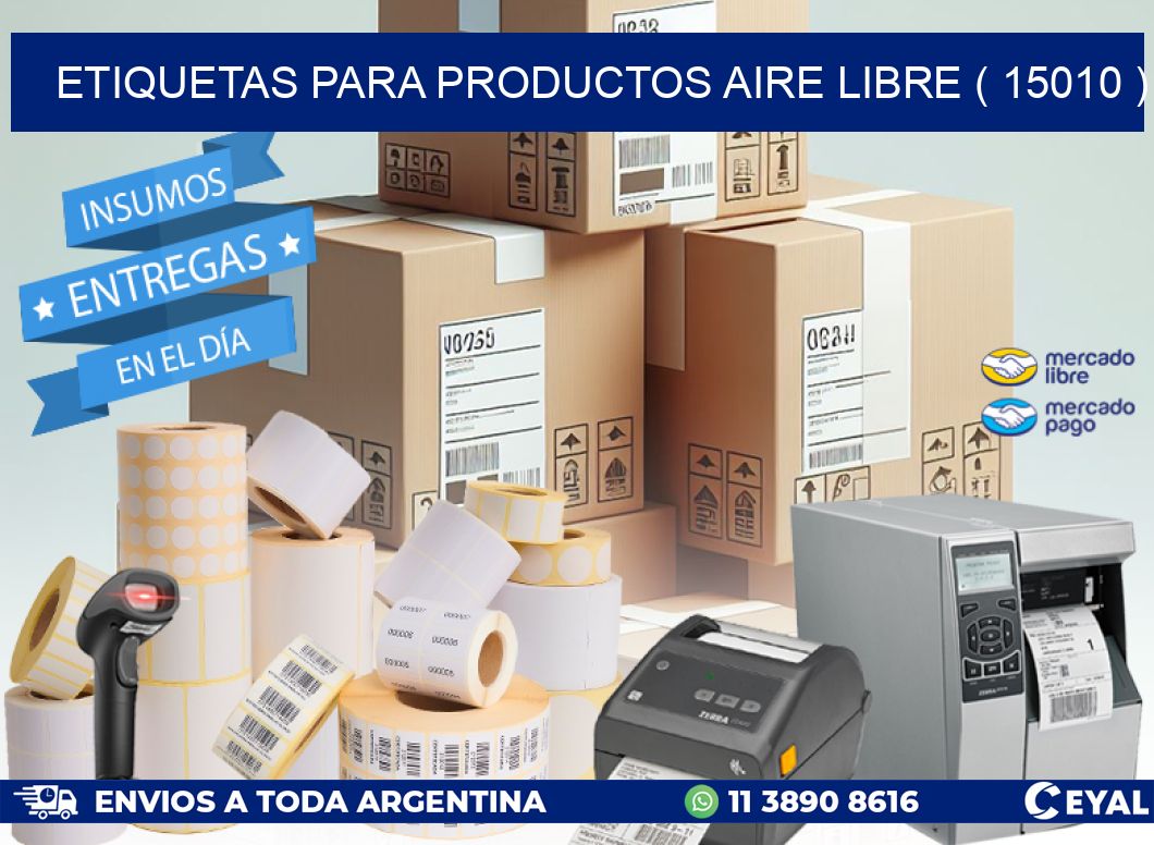 ETIQUETAS PARA PRODUCTOS AIRE LIBRE ( 15010 )