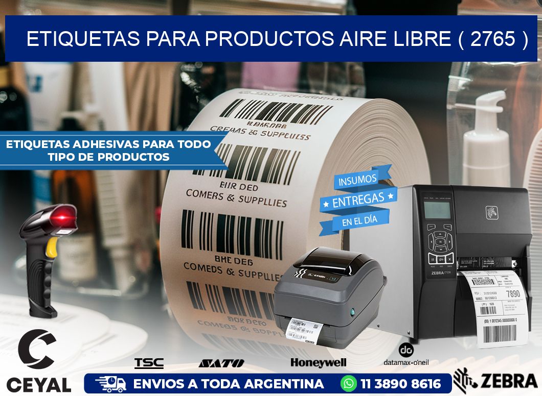 ETIQUETAS PARA PRODUCTOS AIRE LIBRE ( 2765 )