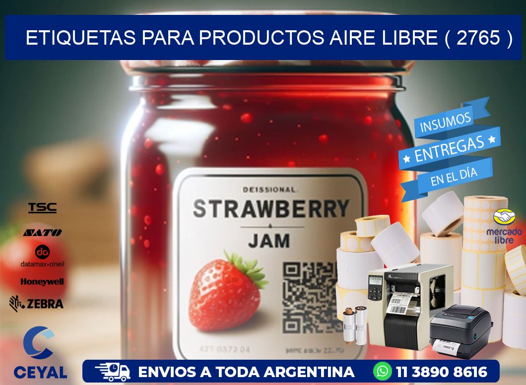 ETIQUETAS PARA PRODUCTOS AIRE LIBRE ( 2765 )