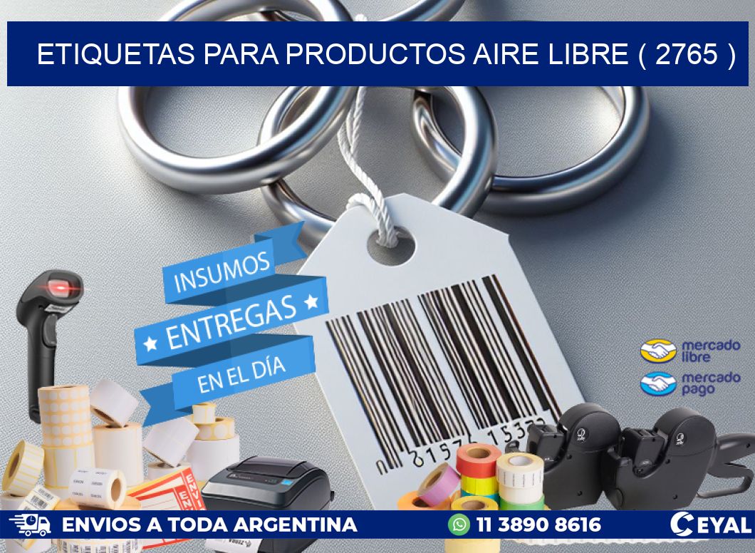 ETIQUETAS PARA PRODUCTOS AIRE LIBRE ( 2765 )