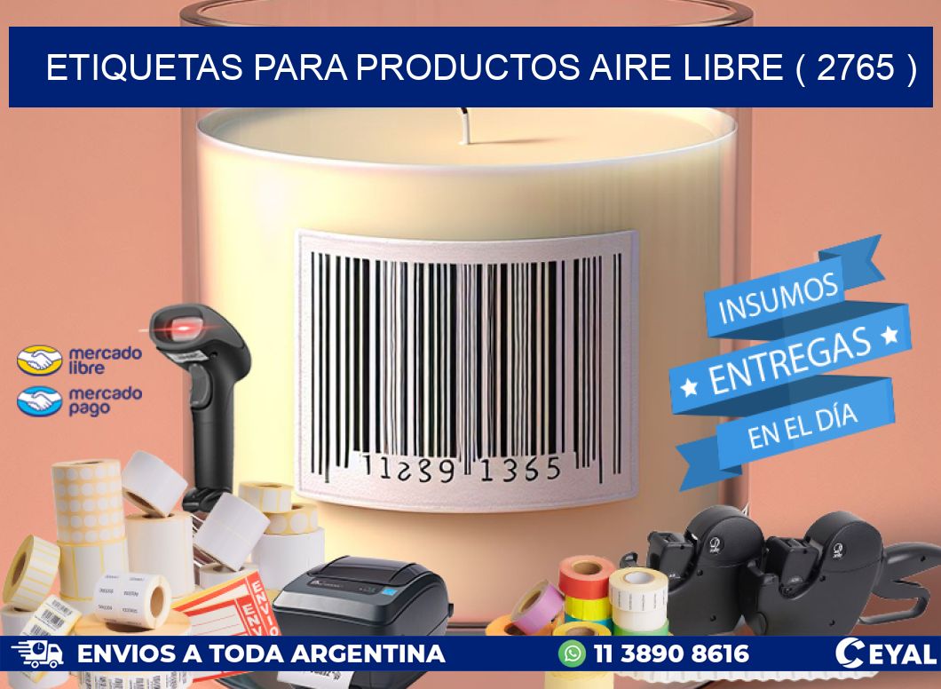 ETIQUETAS PARA PRODUCTOS AIRE LIBRE ( 2765 )