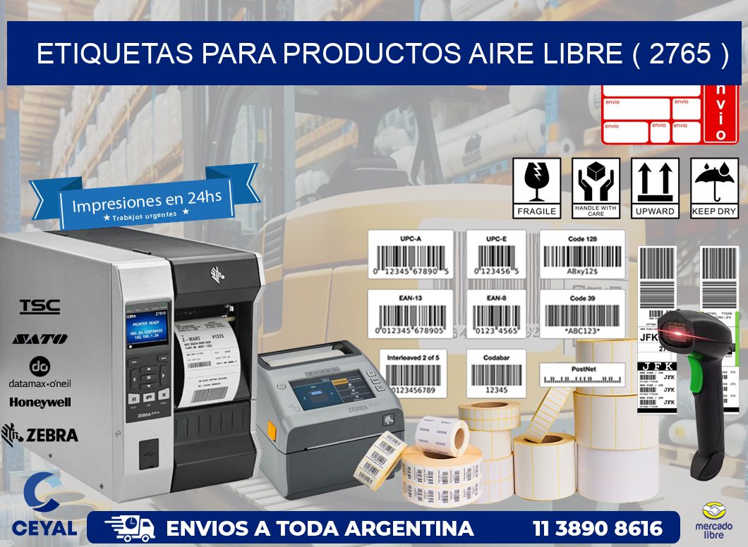 ETIQUETAS PARA PRODUCTOS AIRE LIBRE ( 2765 )