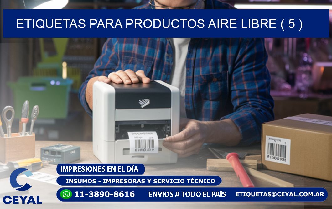 ETIQUETAS PARA PRODUCTOS AIRE LIBRE ( 5 )