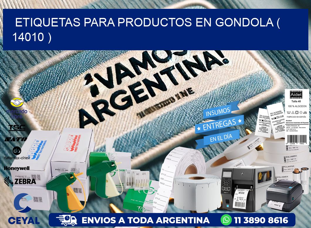 ETIQUETAS PARA PRODUCTOS EN GONDOLA ( 14010 )