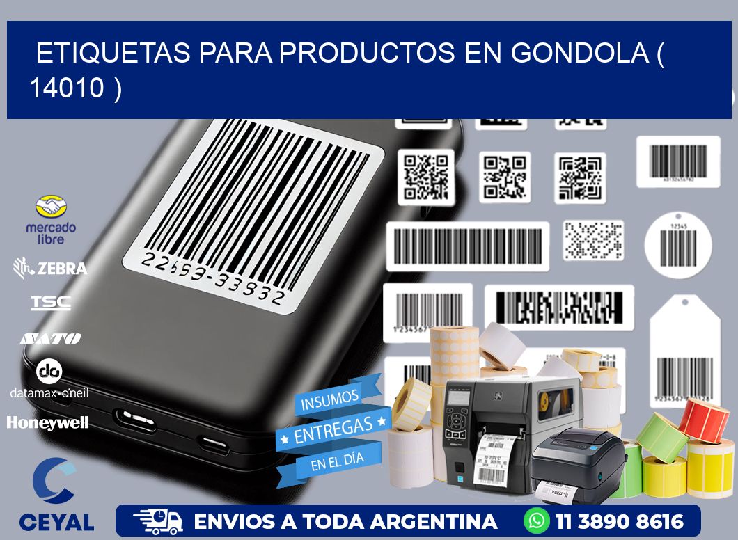 ETIQUETAS PARA PRODUCTOS EN GONDOLA ( 14010 )