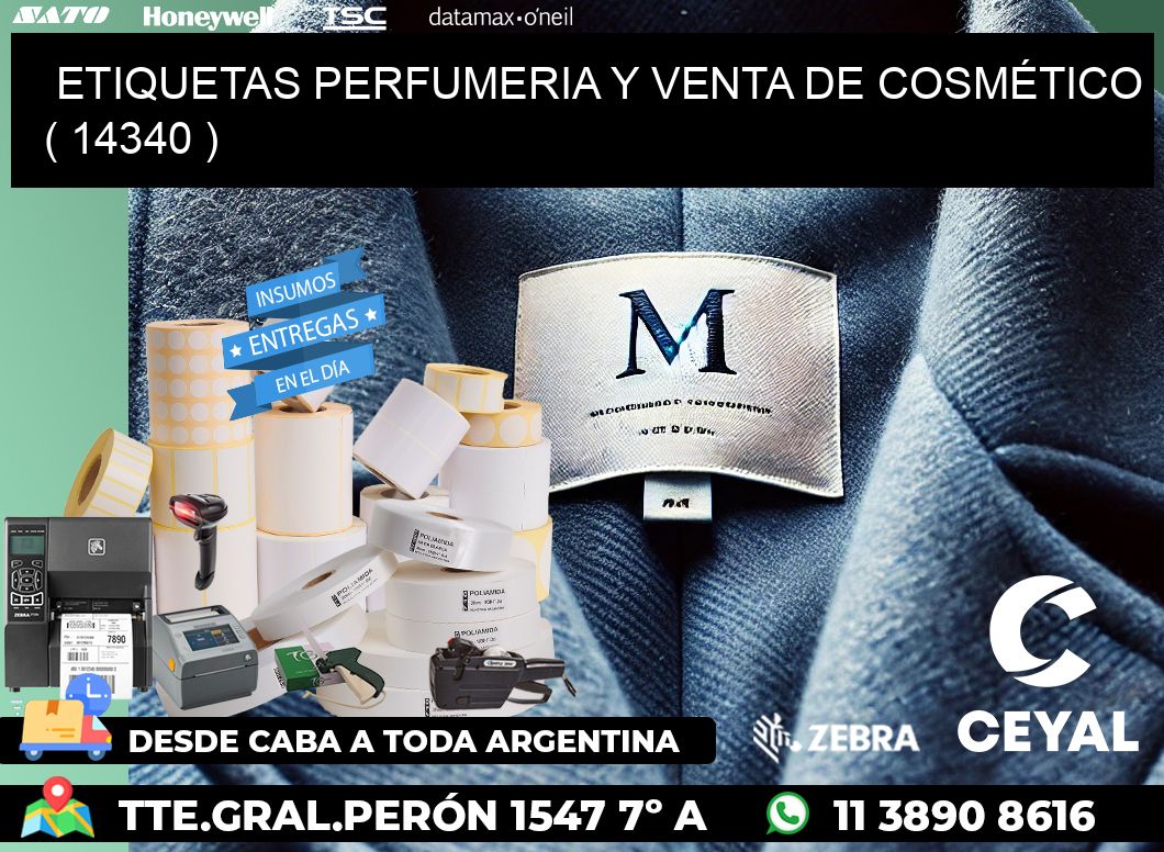 ETIQUETAS PERFUMERIA Y VENTA DE COSMÉTICO ( 14340 )