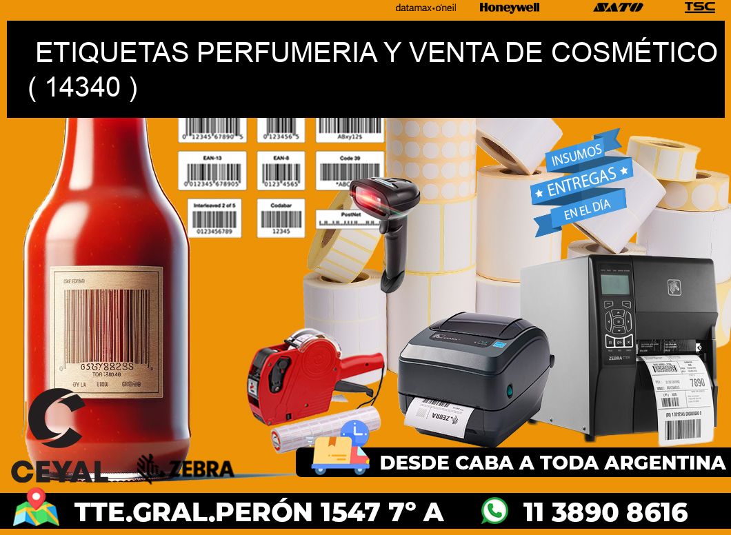 ETIQUETAS PERFUMERIA Y VENTA DE COSMÉTICO ( 14340 )