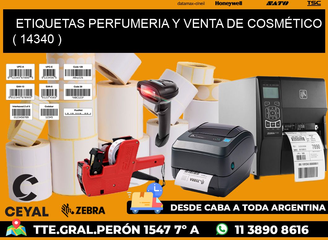 ETIQUETAS PERFUMERIA Y VENTA DE COSMÉTICO ( 14340 )