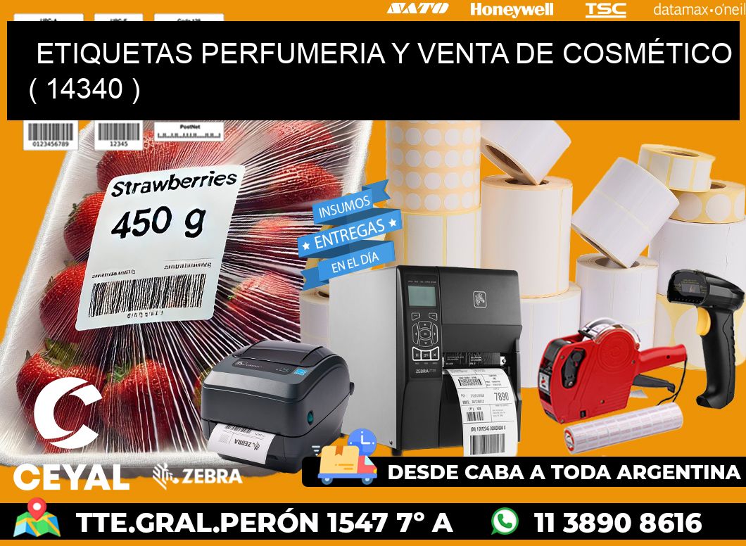 ETIQUETAS PERFUMERIA Y VENTA DE COSMÉTICO ( 14340 )