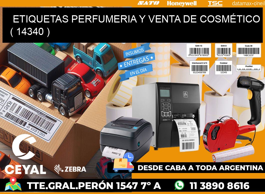 ETIQUETAS PERFUMERIA Y VENTA DE COSMÉTICO ( 14340 )