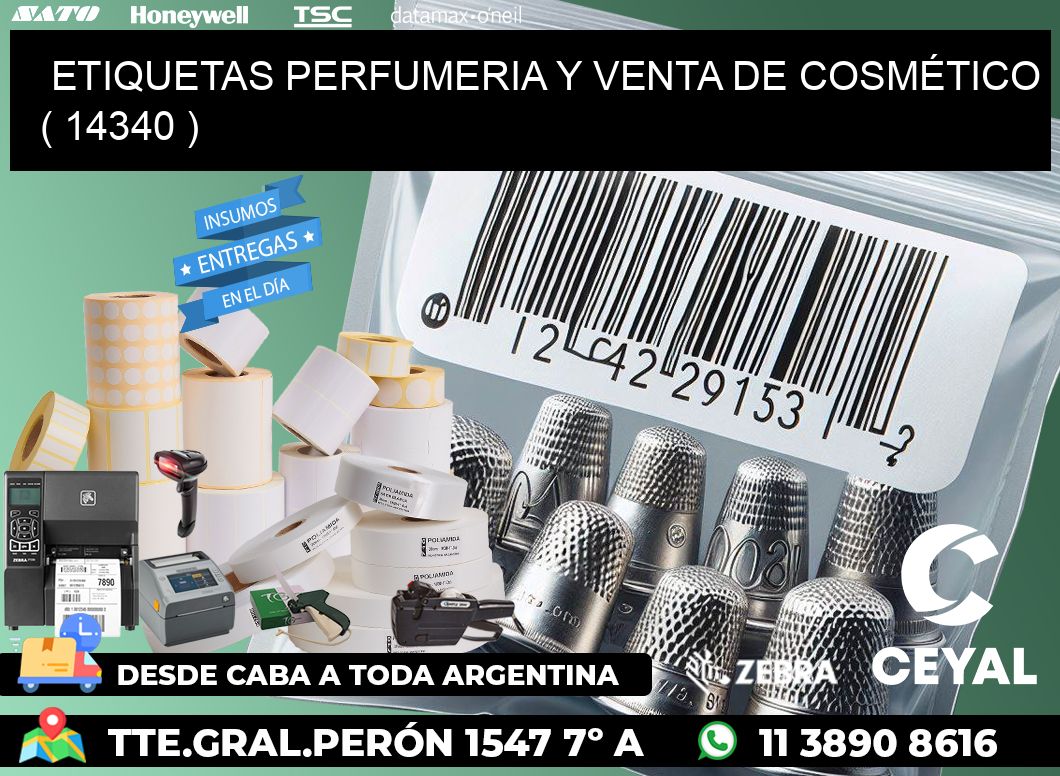 ETIQUETAS PERFUMERIA Y VENTA DE COSMÉTICO ( 14340 )