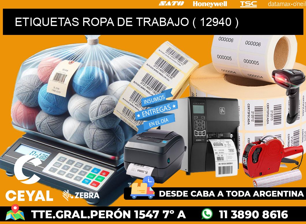 ETIQUETAS ROPA DE TRABAJO ( 12940 )