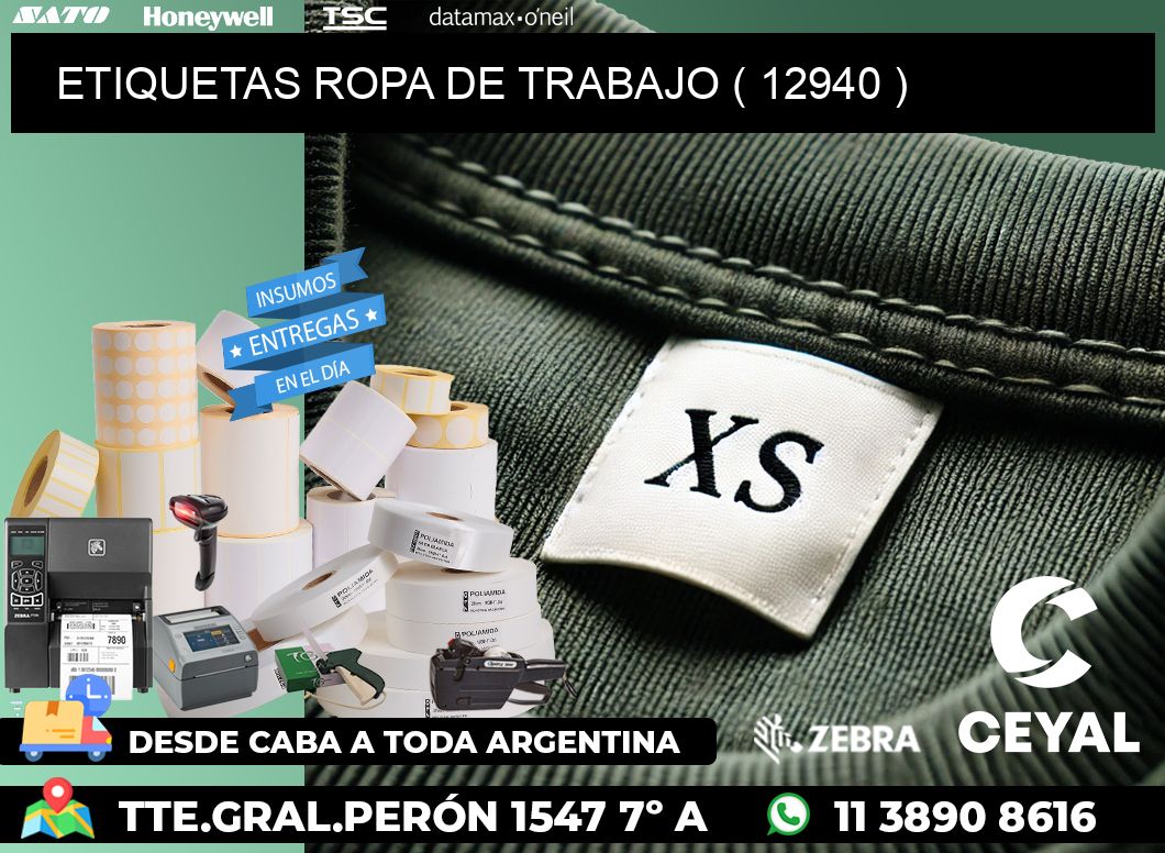 ETIQUETAS ROPA DE TRABAJO ( 12940 )