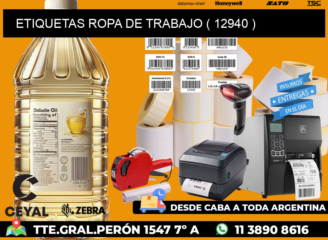 ETIQUETAS ROPA DE TRABAJO ( 12940 )