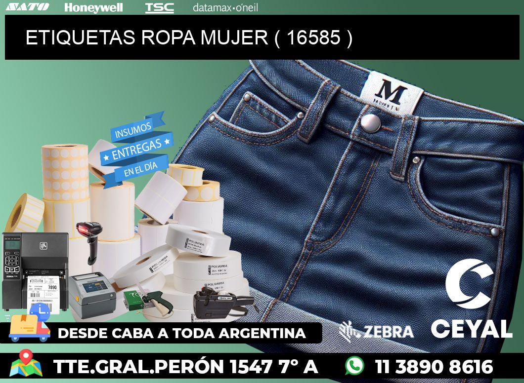 ETIQUETAS ROPA MUJER ( 16585 )